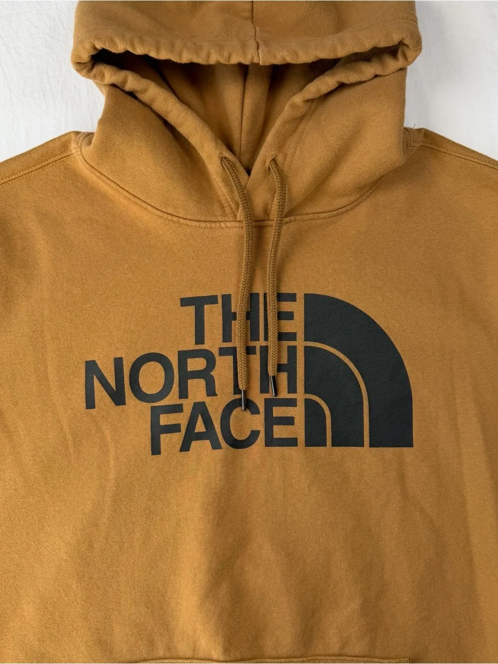 The North Face Half Dome Hoodie Mens XL Camel Tan Pullover Logo